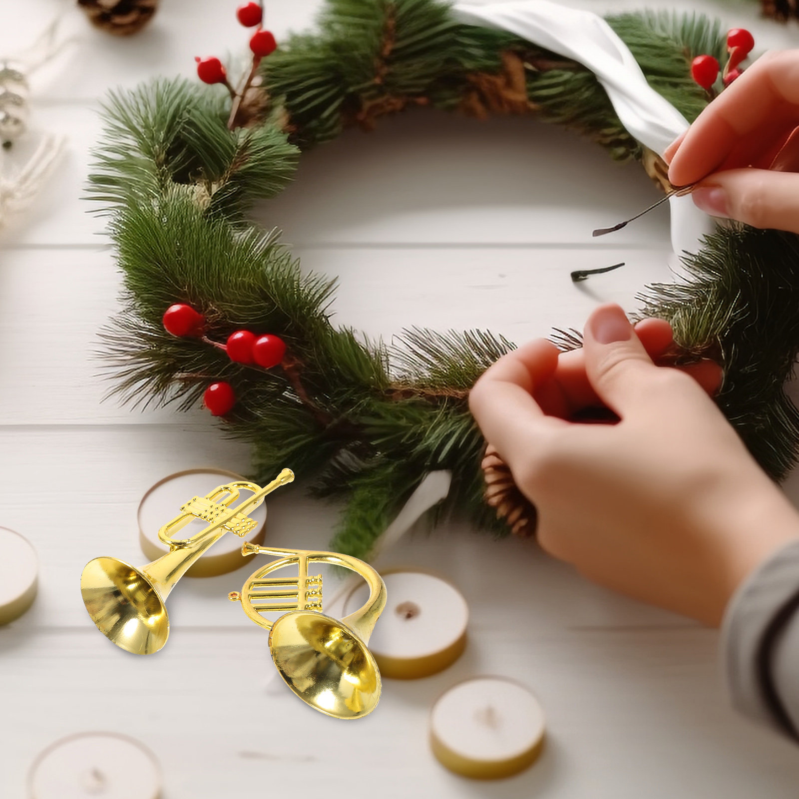 Musical Instrument Xmas Ornaments - Set di 12 Mini Strumenti Musicali