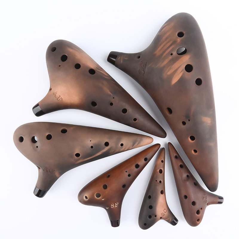 Musical Instrument Qin - Ocarina ceramica in argilla viola Toni