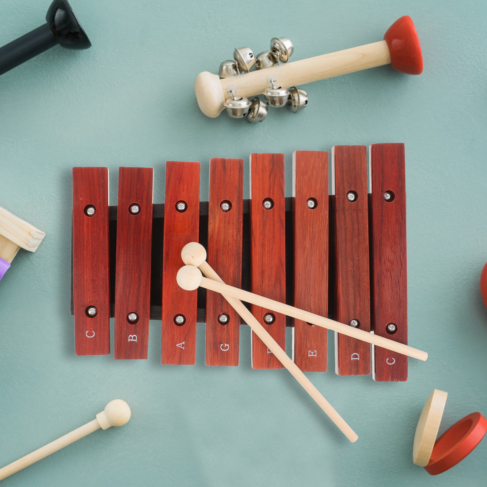 Musical Instrument Mallet - Xilofono in Legno a 8 Note,