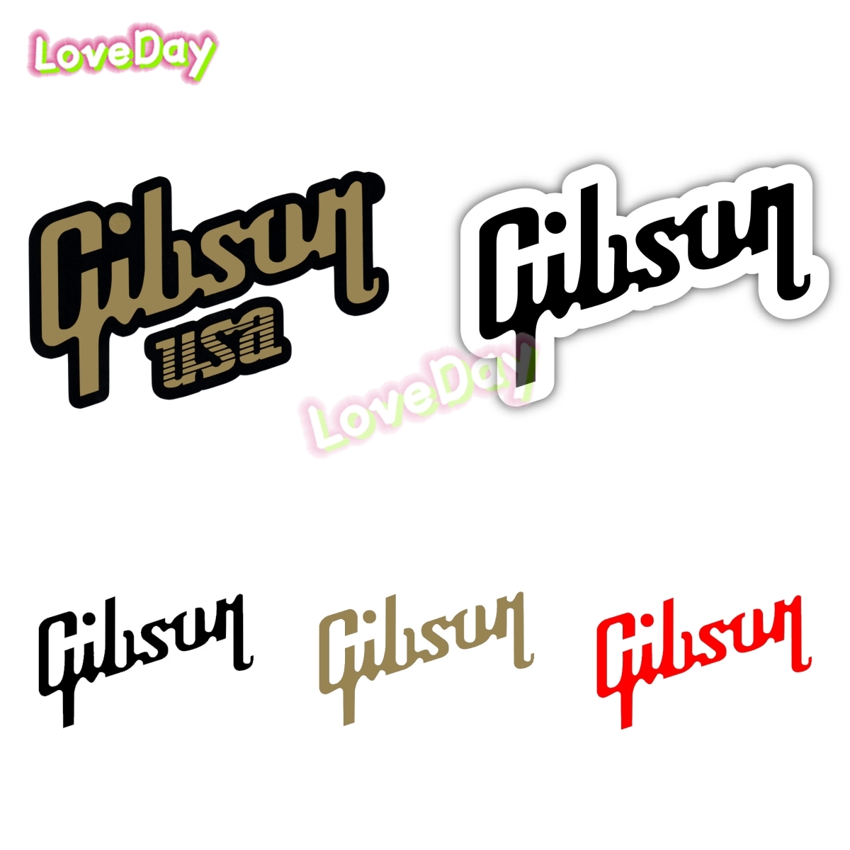 Musical Instrument Logo - Gibson Logo Adesivo Decalcomania Vinile Chitarra