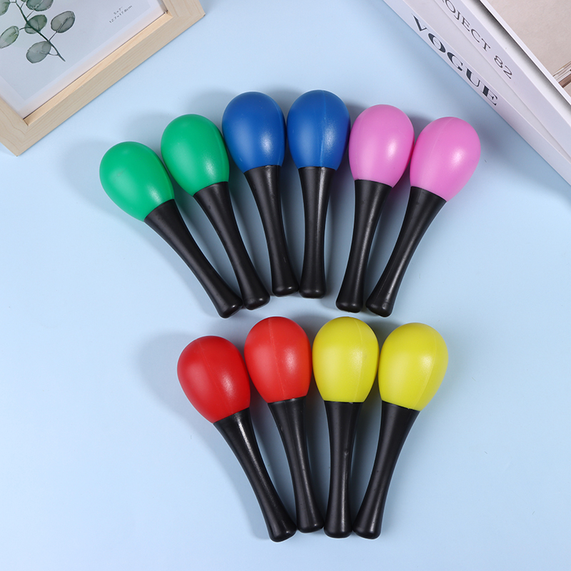 Musical Instrument Rattle - 2 pezzi di plastica Maracas sabbia