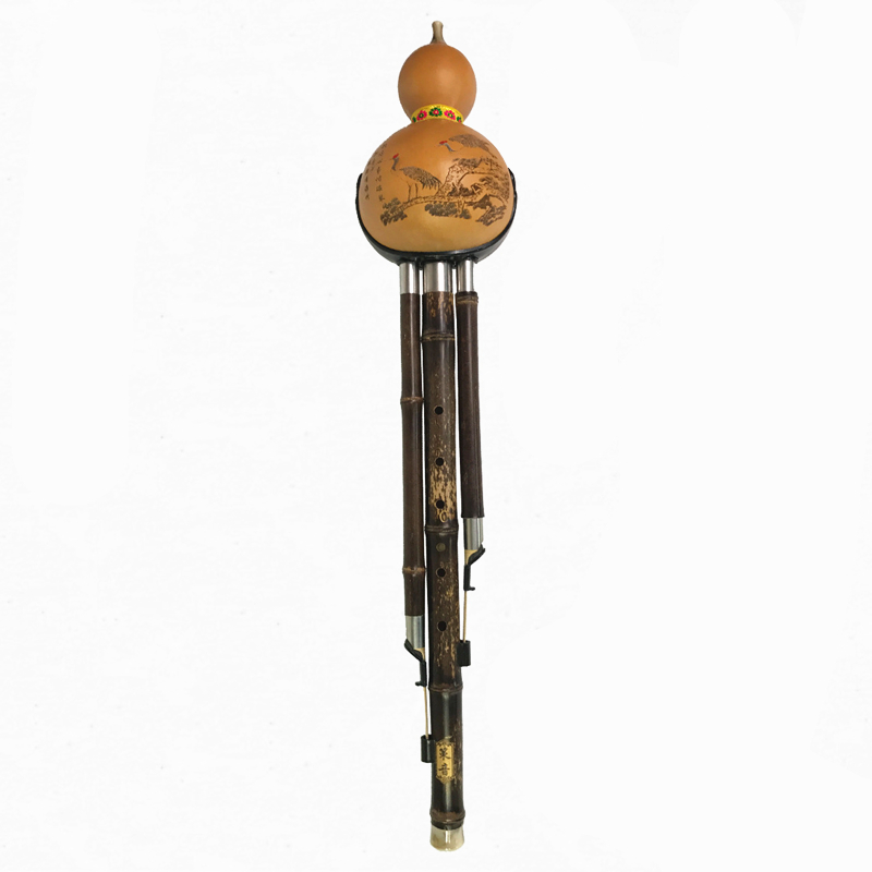 Musical Instrument Qin - Flauto Hulusi in Bambù Nero, Tonalità