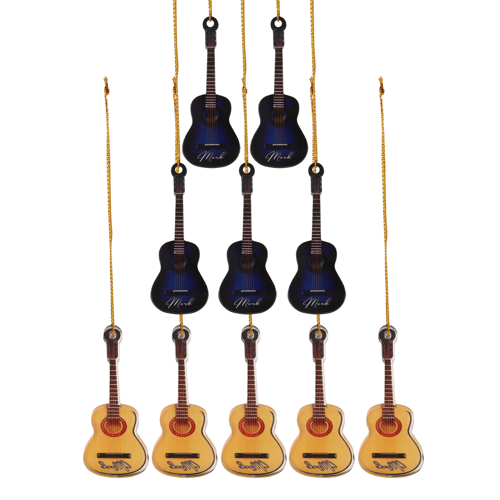10 Pezzi Mini Chitarre Ornamen - Musical Instrument Xmas Ornaments recensione e prezzo