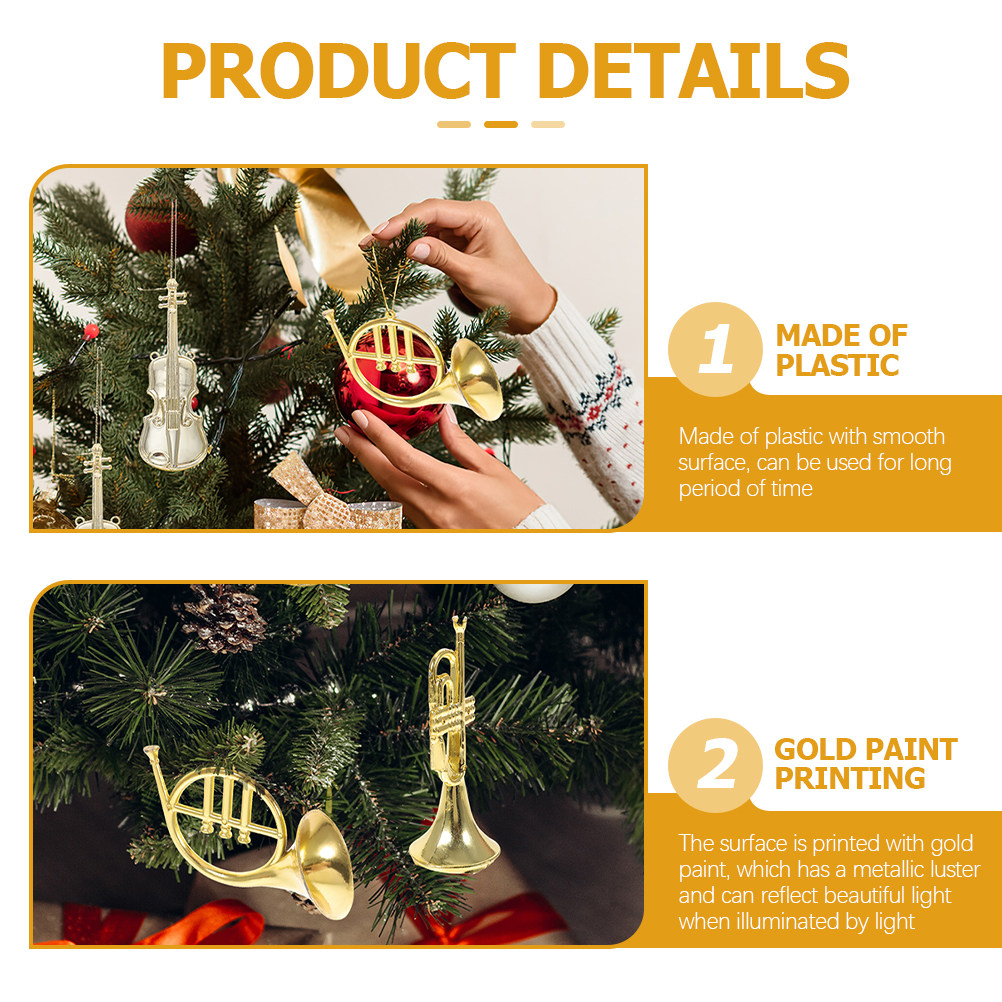 15 Pezzi di Strumenti Musicali - Musical Instrument Xmas Ornaments recensione e prezzo