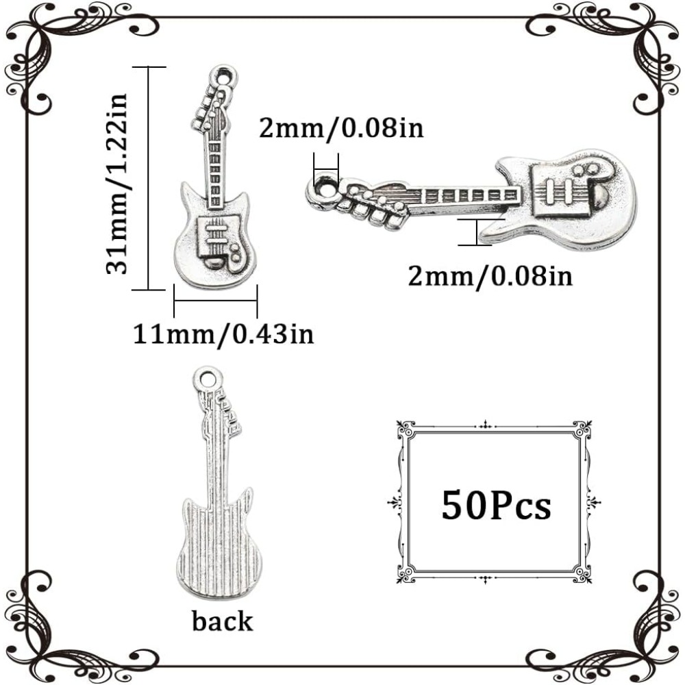 1 scatola da 50 pezzi ciondoli - Musical Instrument Of recensione e prezzo