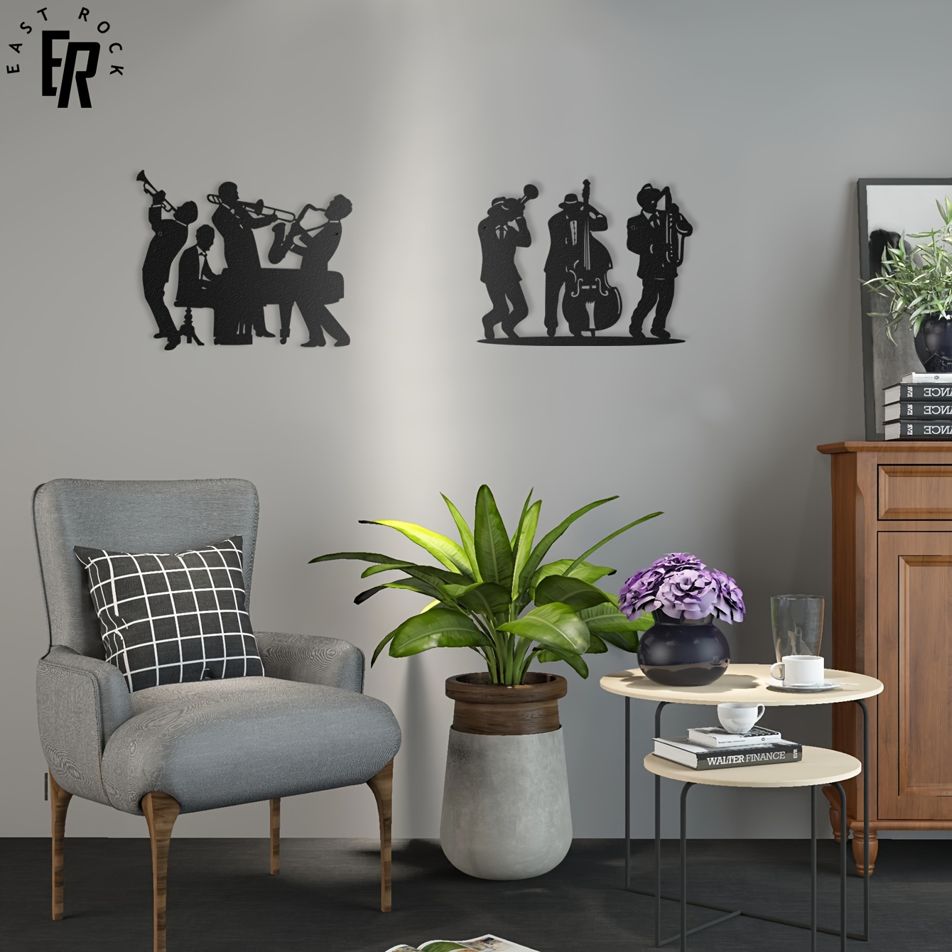 Decorazione da parete con silh - Musical Instrument Logo recensione e prezzo