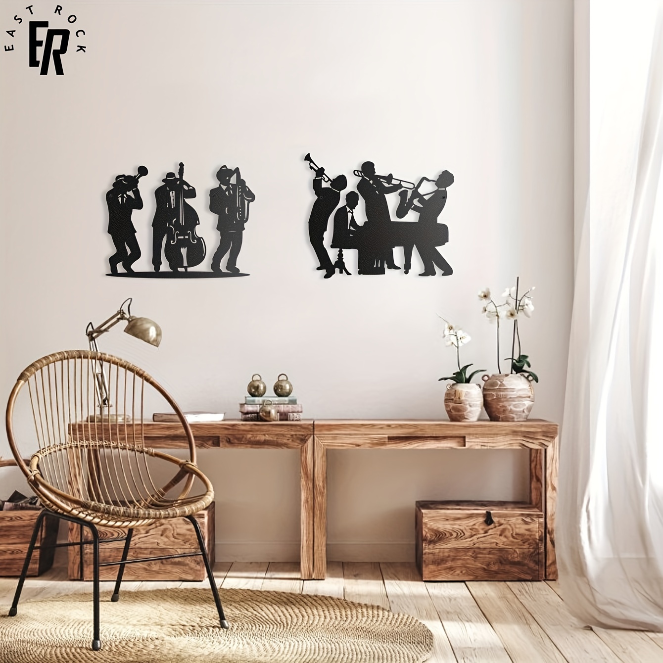 Decorazione da parete con silh - Musical Instrument Logo recensione e prezzo