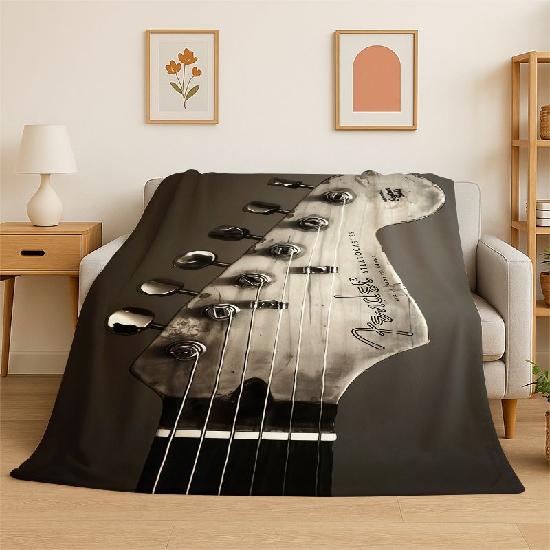 Coperta in morbido flanella co - Musical Instrument Logo recensione e prezzo